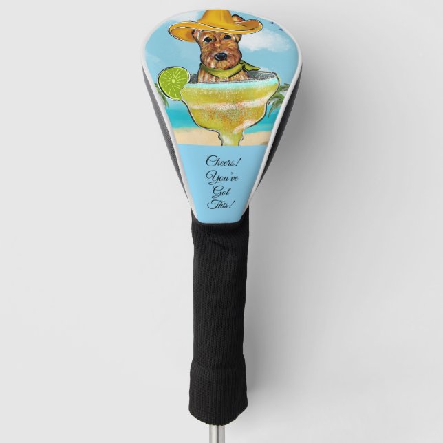 AIREDALE TERRIER   GOLF HEAD COVER (Front)