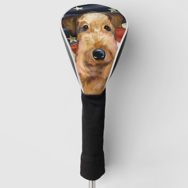  AIREDALE TERRIER    GOLF HEAD COVER (Front)