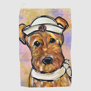 AIREDALE TERRIER   GOLF TOWEL