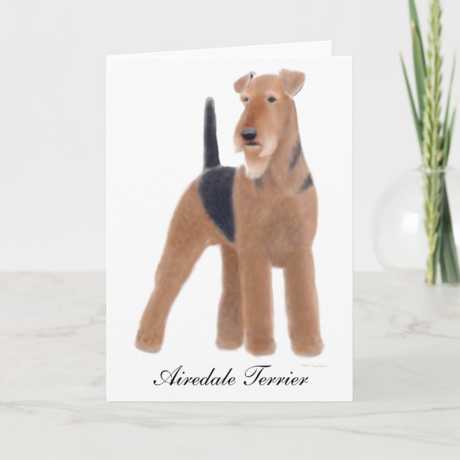 Airedale Terrier Greeting Card (Front)