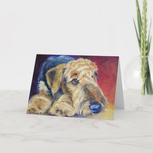 Airedale Terrier Greeting Cards (Front)