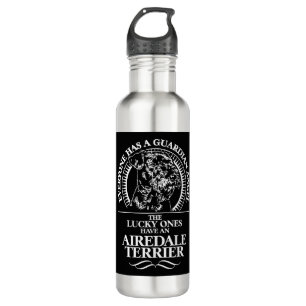 Airedale Terrier Guardian Angel dog quote Stainless Steel Water Bottle