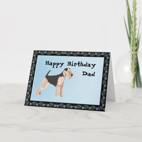 Airedale Terrier Happy Birthday Card