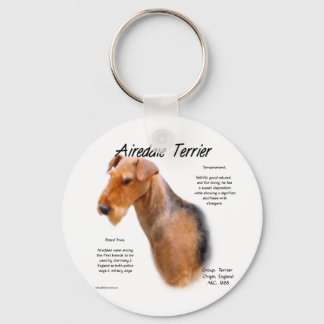 Airedale Terrier History Keychain