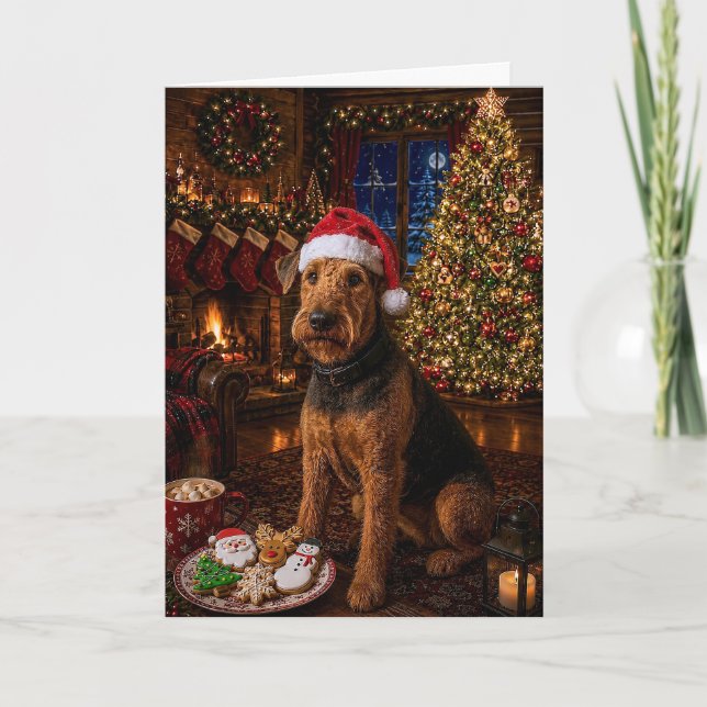 Airedale Terrier  Holiday Card (Front)