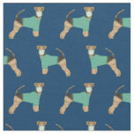 Airedale Terrier in scrubs navy Fabric