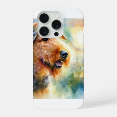 Airedale terrier in the summer light 110924AREF117 iPhone 15 Pro Case