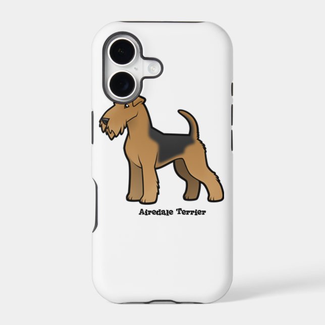 airedale terrier iphone case (Back)