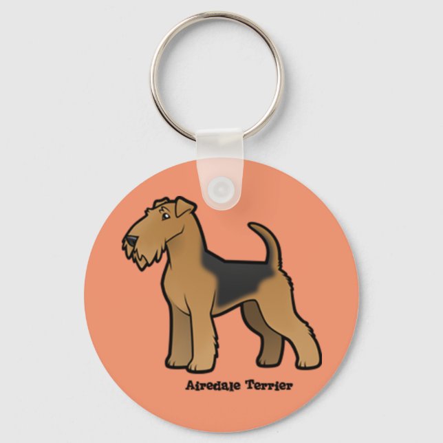 airedale terrier keychain (Front)