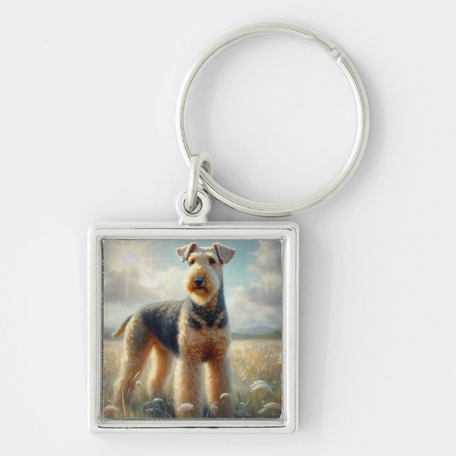 Airedale Terrier Keychain (Front)