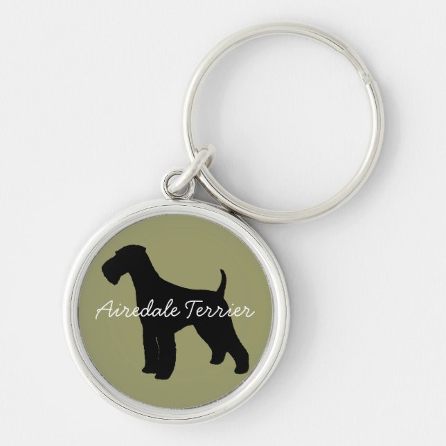 Airedale Terrier Keychain (Front)
