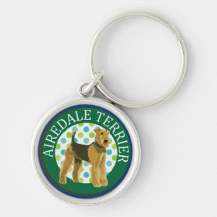 Airedale terrier keychain