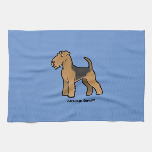 airedale terrier kitchen towel (Horizontal)