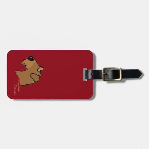 Airedale Terrier kopf Silhouette Luggage Tag