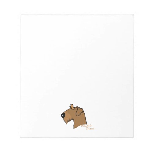 Airedale Terrier Kopf Silhouette Notepad