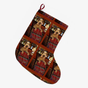 Airedale Terrier     Large Christmas Stocking