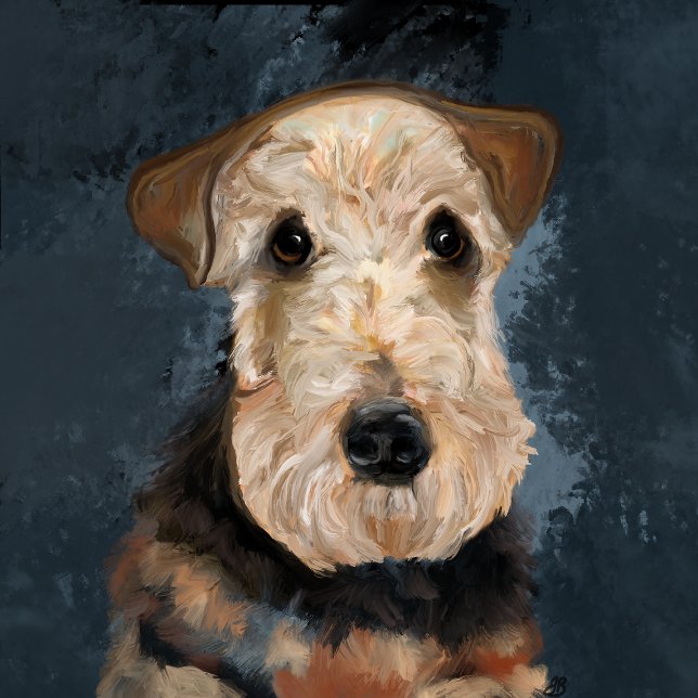  AIREDALE TERRIER        LETTERPRESS THANK YOU CARD (Creator Uploaded)