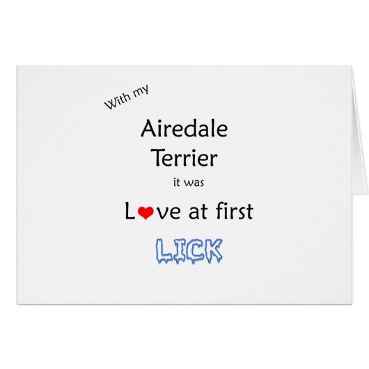 Airedale Terrier Lick Design (Front Horizontal)