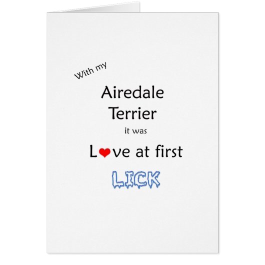 Airedale Terrier Lick Design (Front)