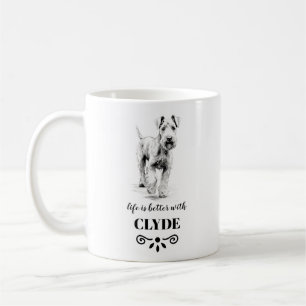 Airedale Terrier Life is better Custom Dog Name Coffee Mug