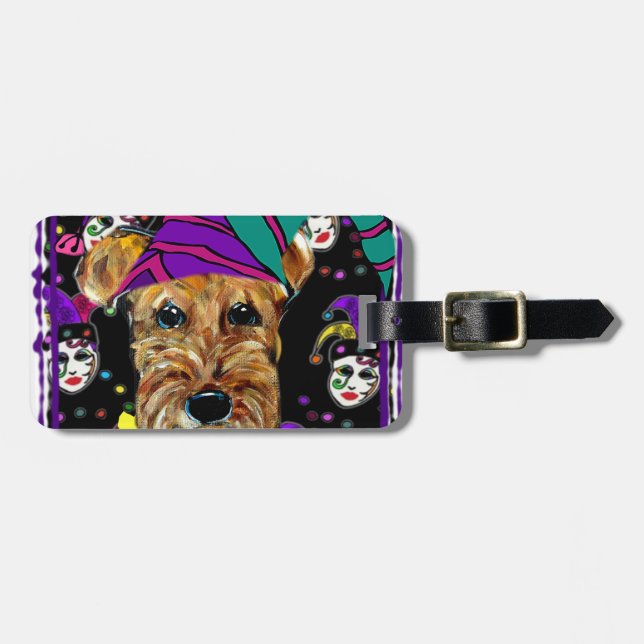 AIREDALE TERRIER LUGGAGE TAG (Front Horizontal)