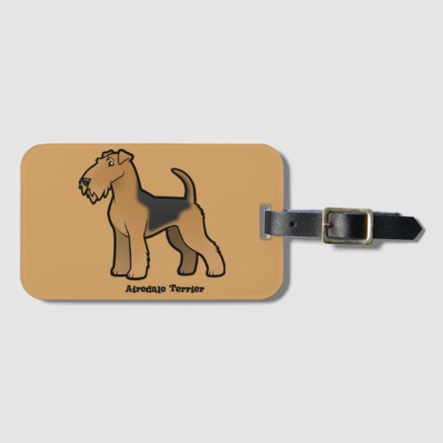 airedale terrier luggage tag