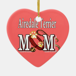Airedale Terrier MOM Ceramic Ornament