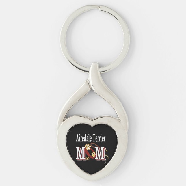 Airedale Terrier MOM Keychain (Front)