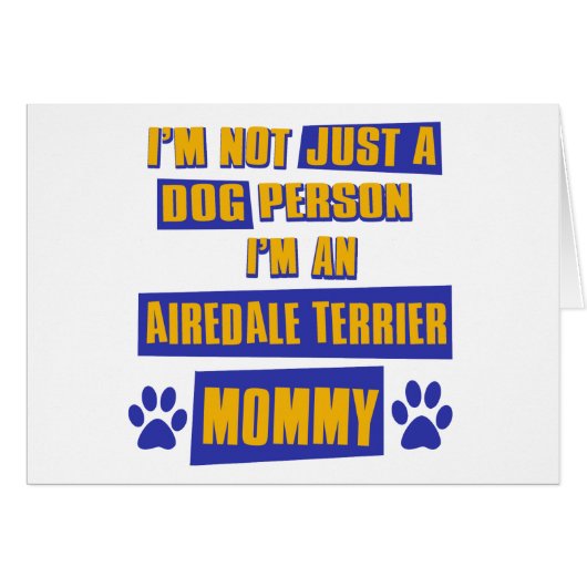 Airedale Terrier Mommy Cards (Front Horizontal)