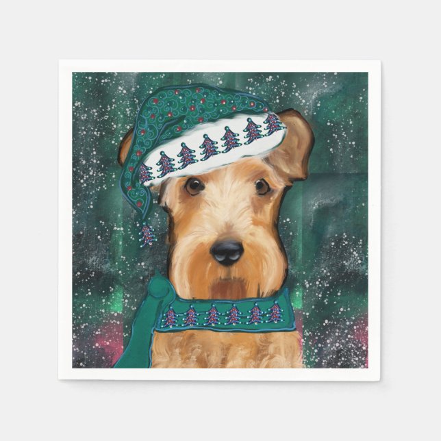 Airedale Terrier  Napkins (Front)
