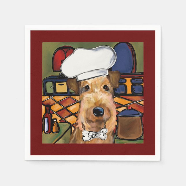 Airedale  Terrier  Napkins (Front)