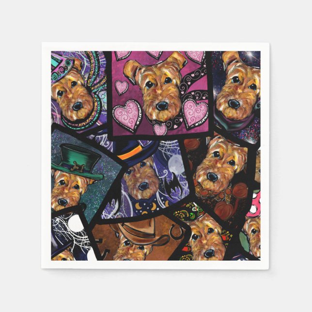 AIREDALE   TERRIER      NAPKINS (Front)
