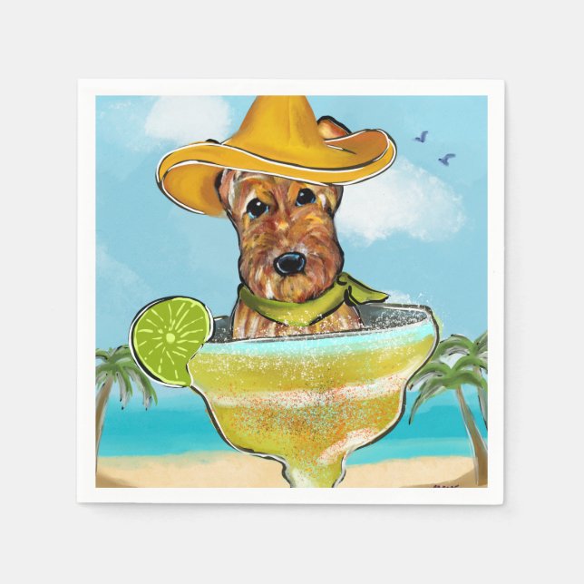 Airedale Terrier  Napkins (Front)