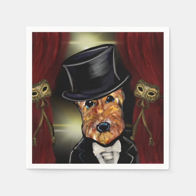 AIREDALE TERRIER   NAPKINS (Front)