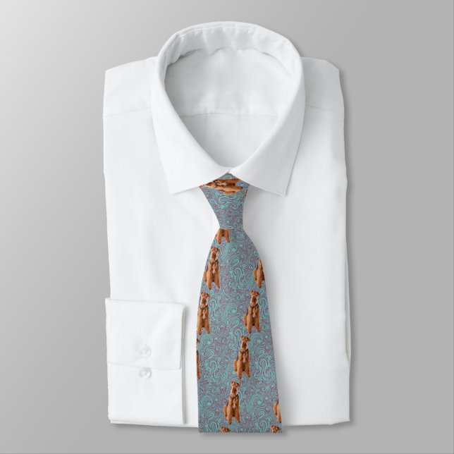 Airedale Terrier Neck Tie (Tied)