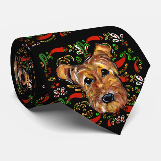  AIREDALE TERRIER       NECK TIE (Rolled)
