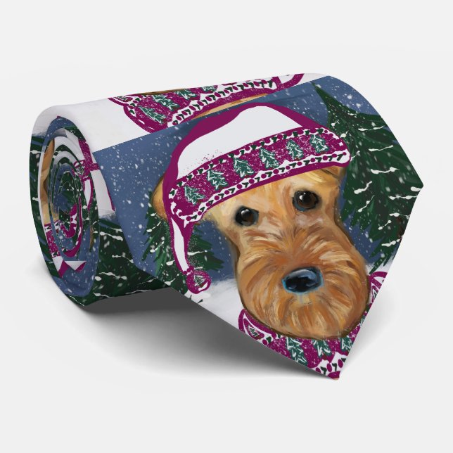 AIREDALE TERRIER          NECK TIE (Rolled)