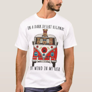 Airedale Terrier On A Dark Desert Highway Cool Win T-Shirt