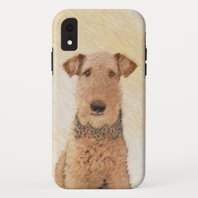 Airedale Terrier Painting - Cute Original Art Case-Mate iPhone Case (Back)