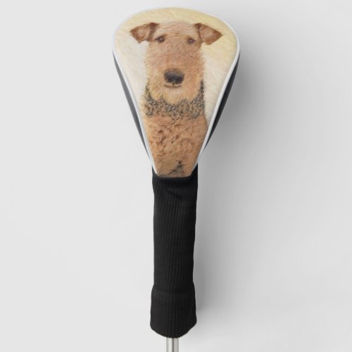 Airedale Terrier Painting _ Cute Original Art Golf Head Cover