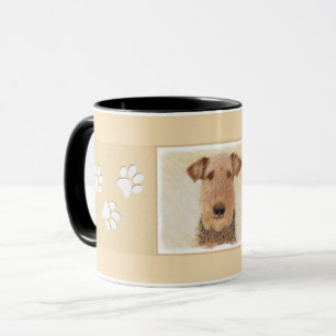 Airedale Terrier Painting - Cute Original Art Mug