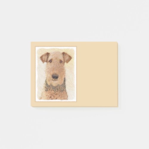 Airedale Terrier Painting _ Cute Original Art Post_it Notes