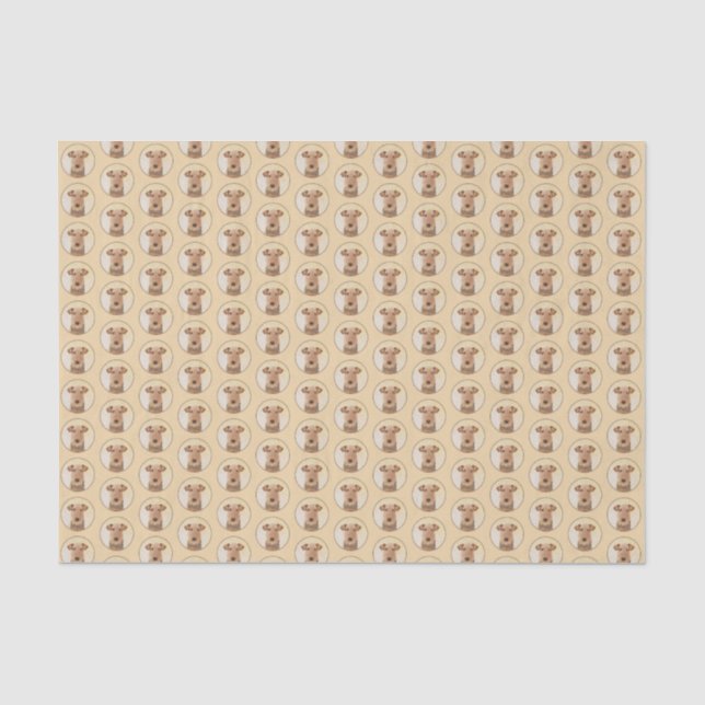 Airedale Terrier Painting - Cute Original Art Tissue Paper (Front)
