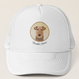 Airedale Terrier Painting - Cute Original Art Trucker Hat