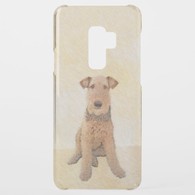 Airedale Terrier Painting - Cute Original Art Uncommon Samsung Galaxy Case (Back)