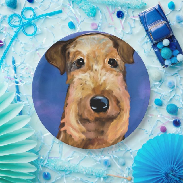  AIREDALE TERRIER          PAPER PLATES (Party)