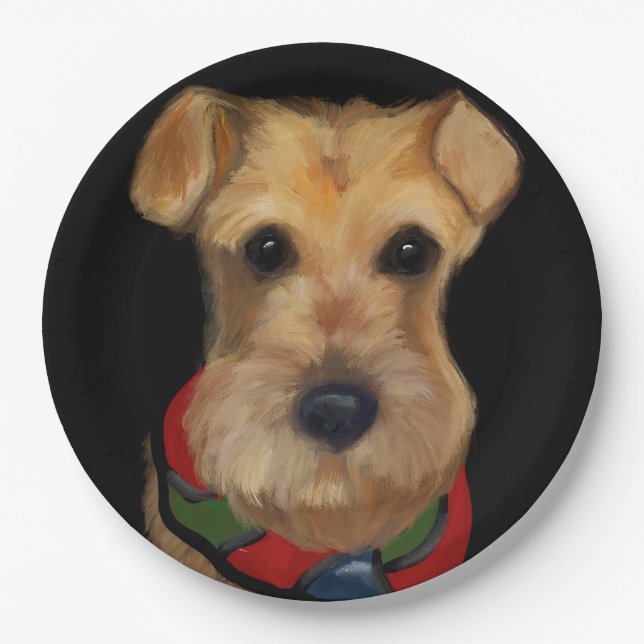 Airedale Terrier   Paper Plates (Front)
