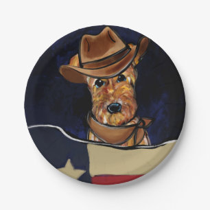 AIREDALE TERRIER PAPER PLATES
