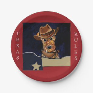 AIREDALE TERRIER PAPER PLATES