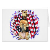 Airedale Terrier Patriot (Front Horizontal)